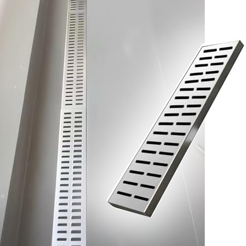 Edelstahl-Abflussgitter 10cm 20cm Lineare Entwässerungsrinne Garage Bodenablauf Gitterrost, Entwässerungsrost Für Außenbereich Pool Küche Garten(100x25CM(39"x10")) von QSPNVFB
