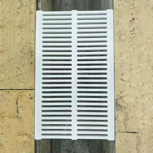 Entwässerungsrinne Garten Kanalgitter, Kunststoff Abflussgitter Entwässerungsabdeckung, Außenbereich Regenrinnensiebe Für Garage Pool Küche(A,50x30cm(19.5"x12")) von QSPNVFB