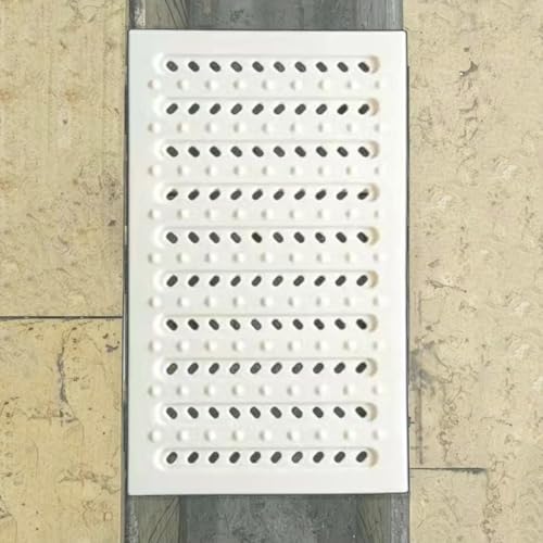 Entwässerungsrinne Garten Kanalgitter, Kunststoff Abflussgitter Entwässerungsabdeckung, Außenbereich Regenrinnensiebe Für Garage Pool Küche(B,50x30cm(19.5"x12")) von QSPNVFB