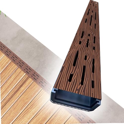Garten Entwässerungsrinne Metall Gitterrost 5cm 7.5cm 10cm Schmaler Ablaufrinne Bodenablauf Lineare Regenrinnensiebe Für Badezimmer Hof Pool(W 7.5cm(3")) von QSPNVFB