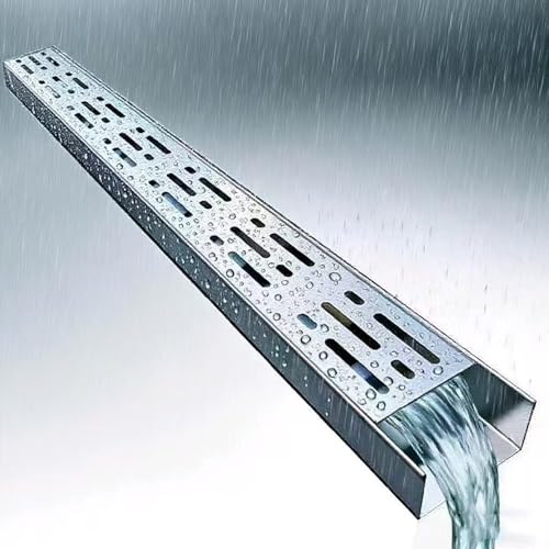 Garten Schmaler Entwässerungsrinne Für Pflastersteine, Edelstahl Ablaufrinne Lineare Bodenablauf Duschrinne Abflussgitter Für Pool Hof Küche(3.5X3cm(1.4"x1.2")) von QSPNVFB