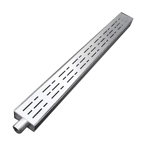 Lineare Entwässerungsrinne Edelstahl Ablaufrinne Für Garten Pflastersteine, Schmaler Bodenablauf Duschrinne, Outdoor Pool Rinnenablauf Gitterrost(7x3cm(2.8"x1.2")) von QSPNVFB