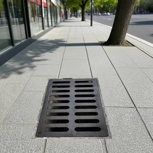 Metall Abflussgitter Regenrinnensiebe Gusseisen Gitterrost Entwässerungsrinne 50x20 50x30 50x50cm Entwässerungsabdeckung Für Außenbereich Garage(50x25cm(20"x10")) von QSPNVFB