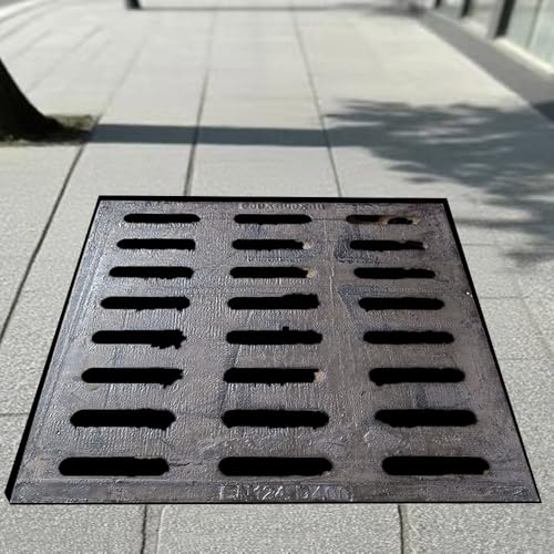 Metall Abflussgitter Regenrinnensiebe Gusseisen Gitterrost Entwässerungsrinne 50x20 50x30 50x50cm Entwässerungsabdeckung Für Außenbereich Garage(50x50cm(20"x20")) von QSPNVFB