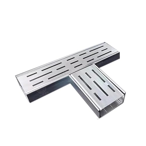 Mini Entwässerungsrinne Edelstahl Ablaufrinne Schmaler Regenrinnensiebe Gitterrost, Außenbereich Ablaufabdeckungsset Für Boden Garage Garten(7x3cm(2.8"x1.2")) von QSPNVFB