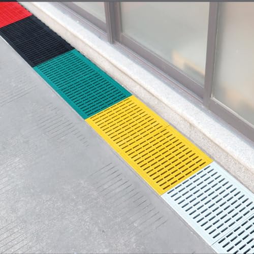 Outdoor Abflussgitter Kunststoff Spleißbar Entwässerungsrinne Gitterrost, Antirutsch Garagenbodenablaufsieb Regenrinnensiebe Für Garten Boden(Green,20x25cm(8"x10")) von QSPNVFB