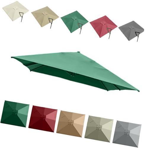 QSPNVFB 250x250cm Ampelschirm Quadratisch Ersatzabdeckung 8 Arme Pool Sonnenschirm Überdachung Ersatztuch, Garten Marktschirm Sonnenschutz Baldachin(Dark Green,2.5m(8')-Single top) von QSPNVFB