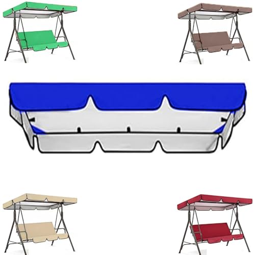 QSPNVFB Ersatzbezug Für Hollywoodschaukel, Gartenschaukel Ersatz-Baldachin 3 Sitzer Terrasse Schaukel Dachplane Ersatzdach Terrasse Dach-Plane(Blue,164x114 cm (65x45 Inch)) von QSPNVFB