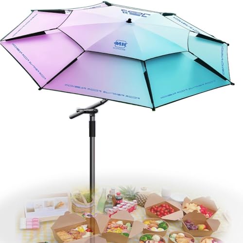 QSPNVFB Groß Picknick Sonnenschirm Strandschirm Kippbarer Angelschirm Tragbarer Gartenschirm Windfest Sonnenschutz Tischschirm Für Pool Garten Markt(2.4 m(8ft)) von QSPNVFB