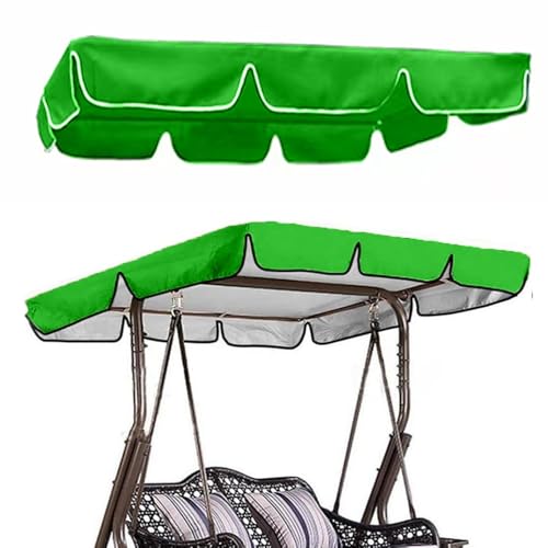 QSPNVFB Hollywoodschaukel Dachbezug Wasserdicht 2-3 Sitzer Gartenschaukel Überdachun Ersatzdach， Oxford Gartenmöbel Schaukel Baldachin Ersatz Bezug Anti-UV(Green,164x114 cm (65x45 Inch)) von QSPNVFB