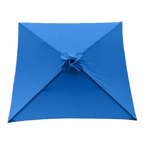 QSPNVFB Quadratisch Terrassenschirm Überdachung 2x2m Ersatztuch 4 Arme Ersatz-Sonnenschirm-Stoff Ersatzdach UV-Schut Strandschirm Baldachin Ersatzbezug(Blue) von QSPNVFB