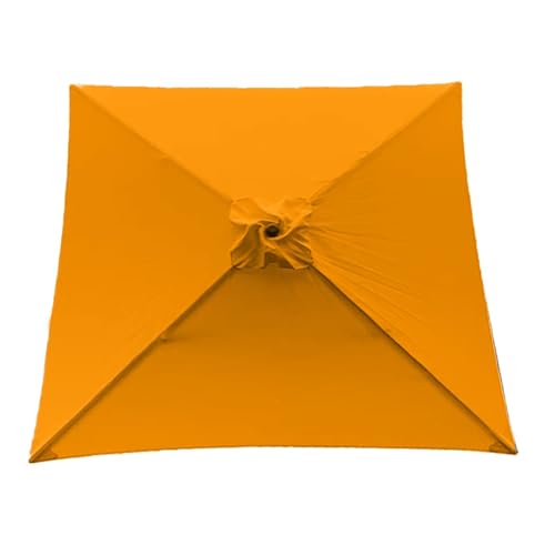 QSPNVFB Quadratisch Terrassenschirm Überdachung 2x2m Ersatztuch 4 Arme Ersatz-Sonnenschirm-Stoff Ersatzdach UV-Schut Strandschirm Baldachin Ersatzbezug(Orange) von QSPNVFB