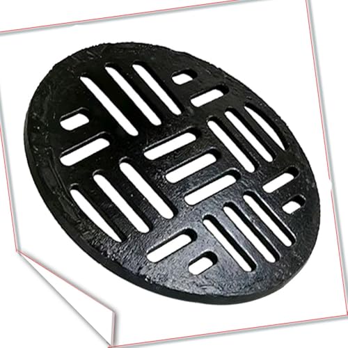 Rund Gusseisen Abflussgitter Gullydeckel, Auffahrt Gitterrost Gully Gitter, Regenwasser Filter Kanalrost Für Außenbereich Gehweg Garten Boden(70cm(27.6")) von QSPNVFB