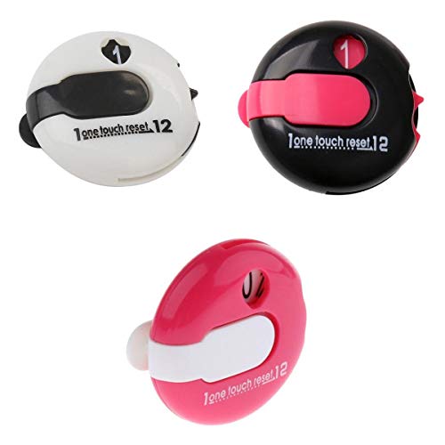 QSTDGVPW 3er Pack Clips Zur Golf Score Verfolgung, Weiß + Schwarz + Rosa von QSTDGVPW