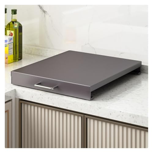 QSTGX Gasherd Abdeckung Edelstahl Herdplattenabdeckung FüR Elektroherd Fleckenabweisend Leicht zu reinigen Multifunktionales Aufbewahrungsregal(D,30x40x5 cm) von QSTGX