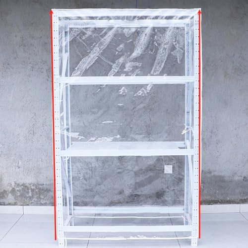 QSTGX Transparente PVC Staubschutzhülle Klare Sichtbarkeit Abdeckung für Terrassenmöbel-Set Regal für Drahtregale mit Reißverschluss(70x40x80cm) von QSTGX