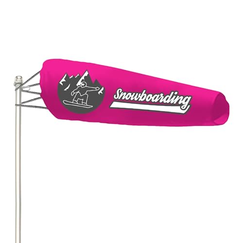 QSUM Benutzerdefinierte Windsocken, Windsack zum Aufhängen mit Logo-Text Bild für Ranch Farm Factory Flughafen Vergnügungspark Schule Dock Yard Dekor (30 x 122 cm) von QSUM