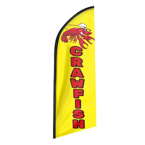 QSUM Flagge mit Krabbelfedern, Polyester, lebendige Farben für Unternehmen (Fahnenmast nicht im Lieferumfang enthalten) von QSUM