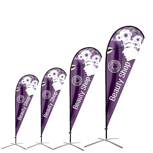 QSUM Individuelle Tropfenflagge, personalisierte Teardrop-Werbeflagge mit Stangen-Set, Erdspieß, benutzerdefiniertes Federflaggenschild, drucken Sie Ihr eigenes Logo/Bild/Text für Außen- und QSUM Individuelle Tropfenflagge, personalisierte Teardrop-Werbeflagge mit Stangen-Set, Erdspieß, benutzerdefiniertes Federflaggenschild, drucken Sie Ihr eigenes Logo/Bild/Text für Außen- und von QSUM