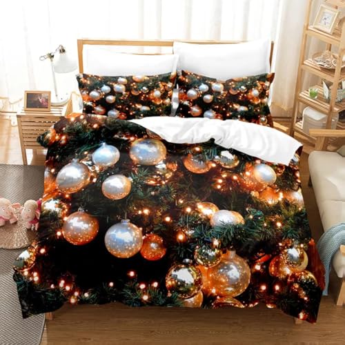 QSYEDR Weihnachtsbettwäscheset,Leichtes Mikrofaser-Bettbezug-Set 200X200 mit Kissenbezug,Festlicher Neujahrsdekor-Bettbezug für Kinder,Teenager,Erwachsene,Schlafzimmer,Doppelbett QSYEDR Weihnachtsbettwäscheset,Leichtes Mikrofaser-Bettbezug-Set 200X200 mit Kissenbezug,Festlicher Neujahrsdekor-Bettbezug für Kinder,Teenager,Erwachsene,Schlafzimmer,Doppelbett von QSYEDR