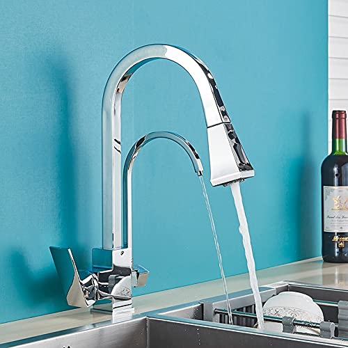 360-Grad-Drehung Doppelgriff Küche Waschbecken Mixer Wasserhahn mit Wasseraufbereitung Funktionsreifen montiert Wasserfilterkran Einfach zu installieren Chrome Finish Thriving 360-Grad-Drehung Doppelgriff Küche Waschbecken Mixer Wasserhahn mit Wasseraufbereitung Funktionsreifen montiert Wasserfilterkran Einfach zu installieren Chrome Finish Thriving von QSYJCCXD