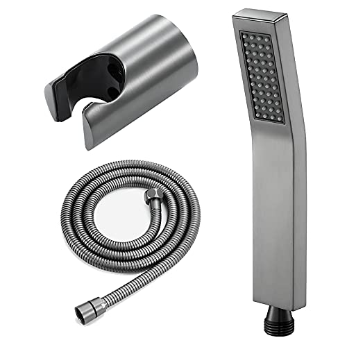Badezimmer, Toilette, Duschbad Handheld Duschkopf Set Messing Hand gehalten Duschkopf Niederschlag Duschkopf Massage Spa Duschkopf Quadrathaut Duschkopf mit Silikondüse, Duschschlauch, Duschhalter, Badezimmer, Toilette, Duschbad Handheld Duschkopf Set Messing Hand gehalten Duschkopf Niederschlag Duschkopf Massage Spa Duschkopf Quadrathaut Duschkopf mit Silikondüse, Duschschlauch, Duschhalter, von QSYJCCXD