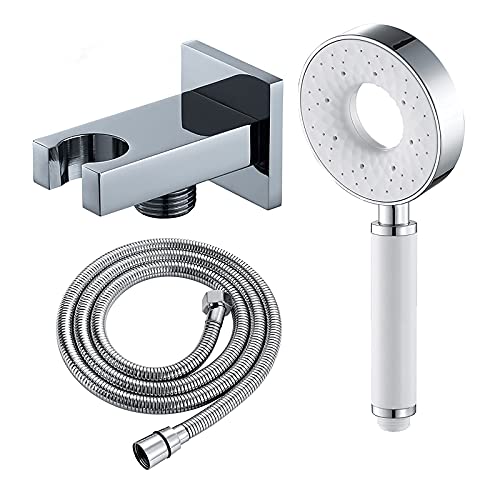 Badezimmer, Toilette, Duschbad Multifunktionales Handheld Duschkopf Set Bauch Held Duschkopf Niederschlag Duschhead Massage Spa Duschkopf Round Hand Duschkopf mit Duschschlauch, Duschhalter, Whit Badezimmer, Toilette, Duschbad Multifunktionales Handheld Duschkopf Set Bauch Held Duschkopf Niederschlag Duschhead Massage Spa Duschkopf Round Hand Duschkopf mit Duschschlauch, Duschhalter, Whit von QSYJCCXD