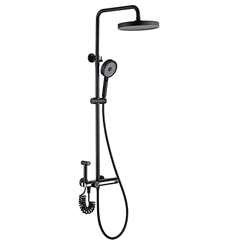 Duschsystem mit 10 -Zoll -Duschkopf, thermostatischer Duscharmaturen -Set -Wand -Messing -Dusch -Dusch -Kombination mit Wasserfall Badewanne, 3 Modi Handheld -Dusche, Bidet Sprayer, Grau Duschsystem mit 10 -Zoll -Duschkopf, thermostatischer Duscharmaturen -Set -Wand -Messing -Dusch -Dusch -Kombination mit Wasserfall Badewanne, 3 Modi Handheld -Dusche, Bidet Sprayer, Grau von QSYJCCXD