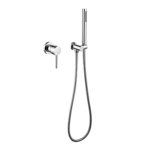 Handheld Duschkopf Set Messing Einer Griff Hand gehalten Duschkopf Niederschlag Duschkopf Massage Massage Duschkopf Round Hand Duschkopf mit Silikondüse, Duschschlauch, gebürstetem Gold, Schwarz Handheld Duschkopf Set Messing Einer Griff Hand gehalten Duschkopf Niederschlag Duschkopf Massage Massage Duschkopf Round Hand Duschkopf mit Silikondüse, Duschschlauch, gebürstetem Gold, Schwarz von QSYJCCXD