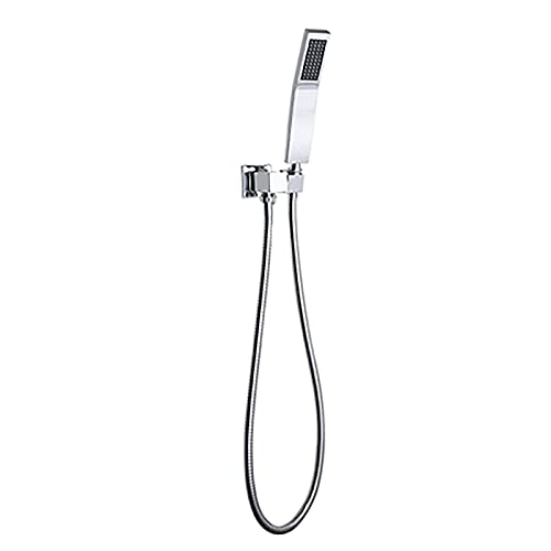 Handheld Duschkopf Set Messing Hand gehalten Duschkopf Niederschlag Duschhead Massage Duschhead Quadrat Handduschkopf mit Silikondüse, Duschschlauch, Duschhalter Handheld Duschkopf Set Messing Hand gehalten Duschkopf Niederschlag Duschhead Massage Duschhead Quadrat Handduschkopf mit Silikondüse, Duschschlauch, Duschhalter von QSYJCCXD