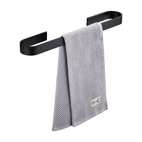 Handtuchhandtuchschiene Schwarz Aluminium Handtuch Rack Wandmontierte Handtuch Handtuchschiene für Bad Küchentuch Handtuchhalter/Schwarz/40 cm die Neue von QSYJCCXD