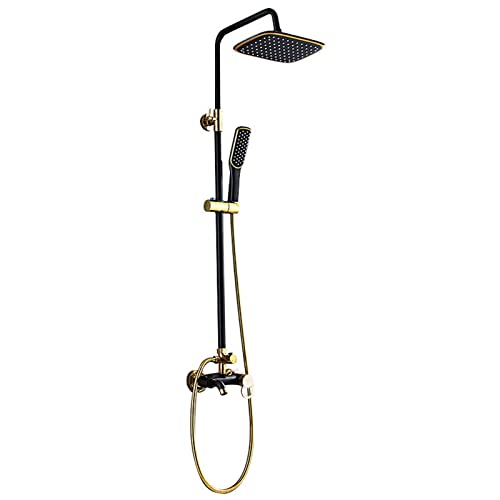 Hochdruckregen Duschkopf, Handheld -Dusch -Kombination mit Höhe/Winkel Verstellbarer Verlängerungsarm, hohe Flussbaddusche für Wannenfliesen Wände Haustier Reinigung von QSYJCCXD