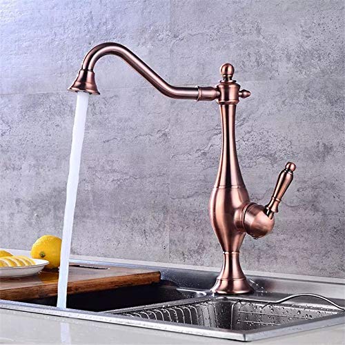 Küchenarmatur, Bauernhaus und kommerzielles Küchenspüle Wasserhahn, Retro -Teekannenstil schwarzer Messing -Küchenarmatur, 360 ° Rotatable gebürstbarer goldener Küchenmixer (Gold mit Schlauchgröße 1) Küchenarmatur, Bauernhaus und kommerzielles Küchenspüle Wasserhahn, Retro -Teekannenstil schwarzer Messing -Küchenarmatur, 360 ° Rotatable gebürstbarer goldener Küchenmixer (Gold mit Schlauchgröße 1) von QSYJCCXD
