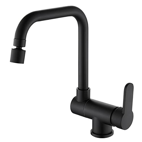 Küchenhähne falten im Fenster Messing heißes Wasser und kaltes Wasser Dual-Modus Ausguss Spüle Wasserhahn 360 ° Drehkochen Spüle Wasserhahnschwarz von QSYJCCXD