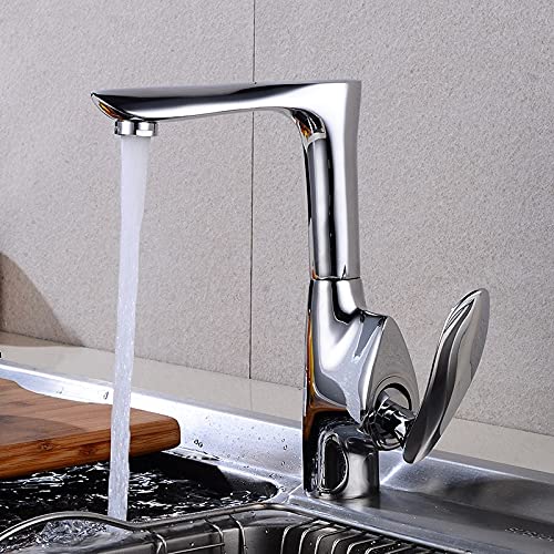 Küchenspüle Mixer Haken schwarze Messing Rechten Winkel Typ Küchenspüle Wasserhahn, 360 rotieren kaltes heißes Wasser Küchenarmaturen, weißer Waschbeckenmixer einfach zu installieren zu installieren Küchenspüle Mixer Haken schwarze Messing Rechten Winkel Typ Küchenspüle Wasserhahn, 360 rotieren kaltes heißes Wasser Küchenarmaturen, weißer Waschbeckenmixer einfach zu installieren zu installieren von QSYJCCXD