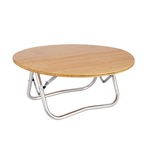 QSYJCCXD Camp -Tisch im Freien tragbare Klapptischauto Bambusbretttisch Klapptafel Kleine runde Tisch Camping Einfacher Grill -Picknicktisch von QSYJCCXD
