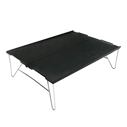 QSYJCCXD Camptisch Aluminiumlegierung Kleiner Klapptisch im Freien tragbare Camping -Tisch Mini Camping Couchtisch Aluminium Tafel Tisch (Farbe: Silbergrau) (BL von QSYJCCXD