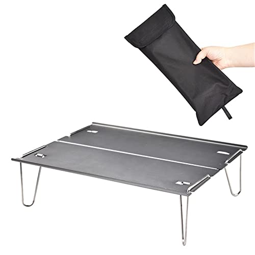 QSYJCCXD Camptisch Fischerei Klapptisch Picknicktisch mit Tragetasche Mini -Schreibtisch für Camping -Reise -Esstisch Tee Tisch abnehmbare Legierungstischmöbel (Schreibtisch und von QSYJCCXD