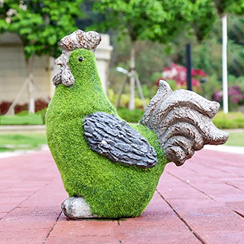 QSYJCCXD Garten Versperrte Kaninchenstatue-Dekor-Oster Moos Bunny Figuren Ornament, künstliches Rasen Tier, grüne Umwelt wasserdichte FRP, für Patio Lawn Yard, K. von QSYJCCXD