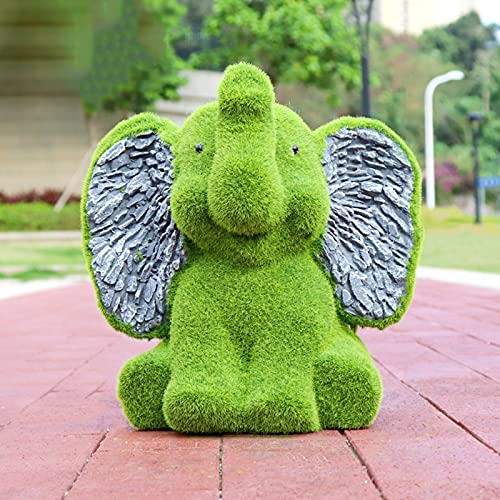 QSYJCCXD Garten Versperrte Kaninchenstatue-Dekor-Oster Moos Bunny Figuren Ornament, künstliches Rasen Tier, grüne Umwelt wasserdichte FRP, für Patio Lawn Yard, K. von QSYJCCXD
