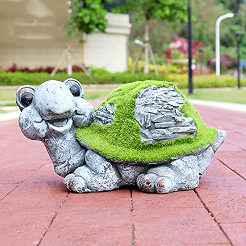 QSYJCCXD Garten Versperrte Kaninchenstatue-Dekor-Oster Moos Bunny Figuren Ornament, künstliches Rasen Tier, grüne Umwelt wasserdichte FRP, für Patio Lawn Yard, K. von QSYJCCXD
