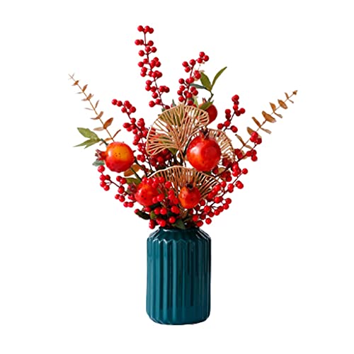 QSYJCCXD Gefälschte Pflanzen Arrangement Seidentuch künstliche Blumen mit Keramik Vase Weihnachten Heimathochzeit Hochzeit Esstisch Dekoration gefälschte Blumen Set Party Dekor QSYJCCXD Gefälschte Pflanzen Arrangement Seidentuch künstliche Blumen mit Keramik Vase Weihnachten Heimathochzeit Hochzeit Esstisch Dekoration gefälschte Blumen Set Party Dekor von QSYJCCXD