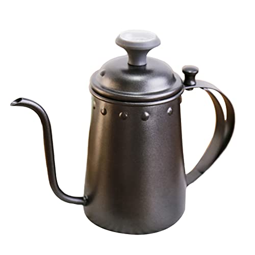 QSYJCCXD Gießen Sie Kaffeekessel, Gängelkessel mit Thermometer, Premium Edelstahl-Kaffeemaschine-Teekanne, für Tropfkaffee, französische Presse und Teebrauen-700 ml von QSYJCCXD