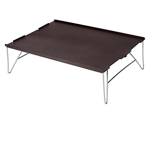 QSYJCCXD Tragbarer Aluminium -Picknick -Klapptisch für Outdoor -Aktivitäten faltbar und kompakter Kleiner Tisch zum Radfahren Wanderung und Camping Leichter Mini -Tisch für einfachen Transportmittel von QSYJCCXD
