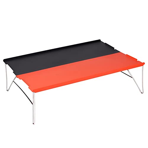 QSYJCCXD Tragbarer Aluminium -Picknick -Klapptisch für Outdoor -Aktivitäten faltbar und kompakter Kleiner Tisch zum Radfahren Wanderung und Camping Leichter Mini -Tisch für einfachen Transportmittel von QSYJCCXD