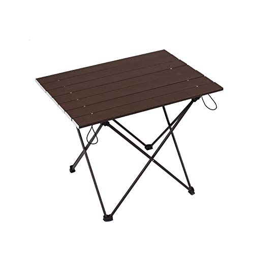 QSYJCCXD Tragbarer Aluminiumtisch -Picknick Strandfischerei Klapptisch im Freien im Freien Rucksack Campingschreibtisch mit Tragetasche im Freien von QSYJCCXD