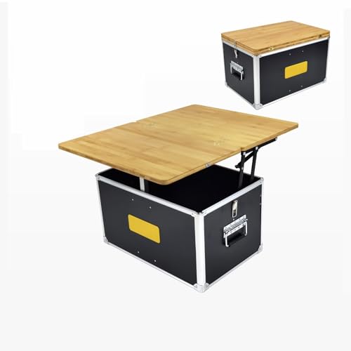 QSYJCCXD Tragbarer Tisch Camping Klappbares Camp Küchentisch Campingbox 55L Kapazität Camping Table mit Lagerung für Picknick -Strand -Campingreisen, Bambus QSYJCCXD Tragbarer Tisch Camping Klappbares Camp Küchentisch Campingbox 55L Kapazität Camping Table mit Lagerung für Picknick -Strand -Campingreisen, Bambus von QSYJCCXD
