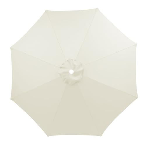 Sonnenschirm Ersatzbezug (2.0m - 3.5m) Regenschirm-Ersatzdach für 6 Arme/8 Arme, Sonnenschirm-Ersatzstoff Schirmabdeckung,Sonnenschirm Stoff Uv Schutz 50 Windfest (Q16,8 ribs 3.0m(9.8ft)) von QSZTJJ