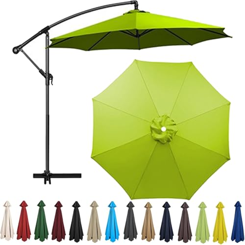 Sonnenschirm Ersatzbezug 2-4.0m 6/8 Streben, Sonnenschirm Stoff Uv Schutz 50 Windfest Strand Terrasse Garten Überdachung Ersatzabdeckung für Outdoor-Regenschirm (Light green,8 Ribs-4m(13ft)) von QSZTJJ