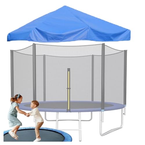 Trampolin Sonnenschutz Abdeckung Trampoline Tent Cover, Heavy Duty Wind Resistant Canopy Enclosure, Sturdy Design für Innenhof, Spielplatz, Outdoor (10FT-8 3.06m,Blue) von QSZTJJ